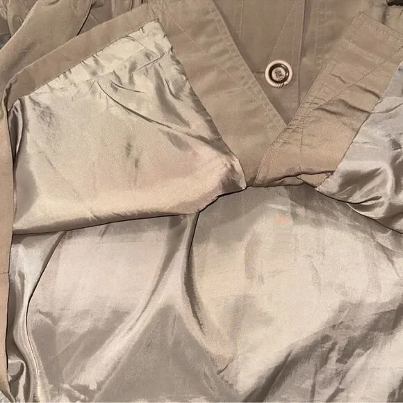 Natural Life L Tan Nova Check Trim Lightweight Button Front Jacket - Picture 12 of 12